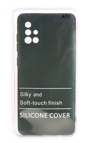 

Накладка Silicone Case для Samsung A71 зеленый