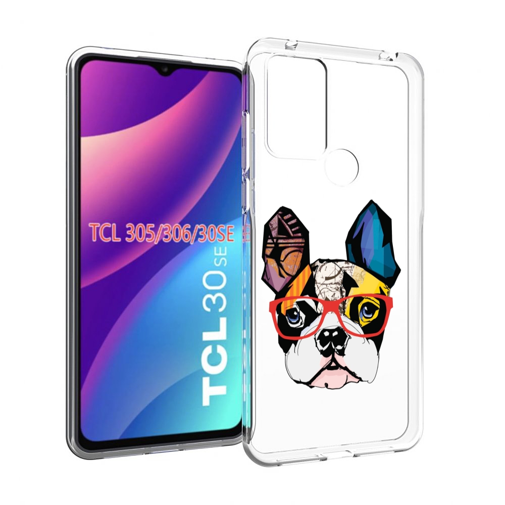 

Чехол MyPads Мопс-в-очках для TCL 30SE/305/306/30E, Tocco