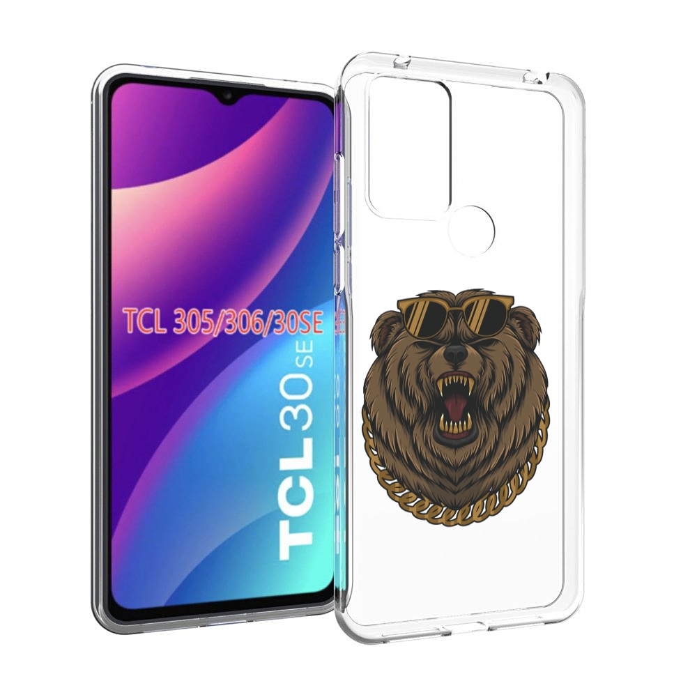 

Чехол MyPads Медведь-в-очках-2 для TCL 30SE/305/306/30E, Tocco