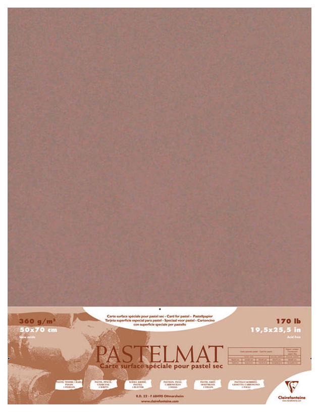 

Бумага для пастели Clairefontaine CL-96011C Pastelmat 50x70 см 360 г, коричневый