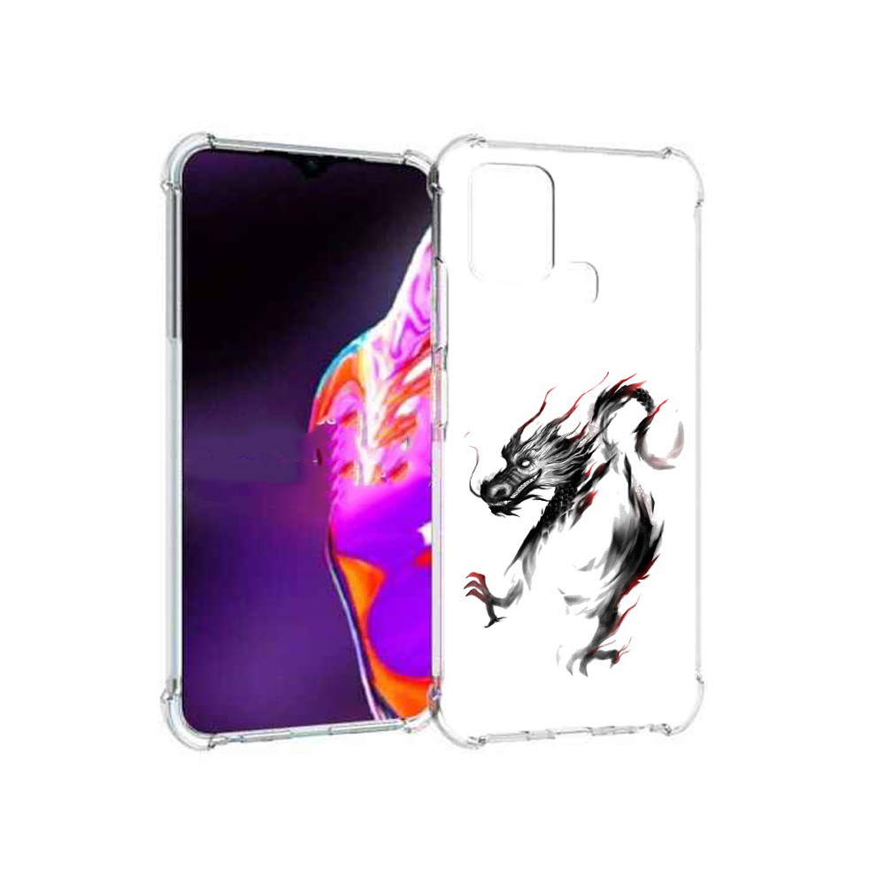 

Чехол MyPads Tocco для Infinix Hot 10s черный дракон, Прозрачный, Tocco