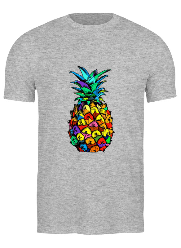 

Футболка мужская Printio Ananas color серая 2XL, Серый, Ananas color