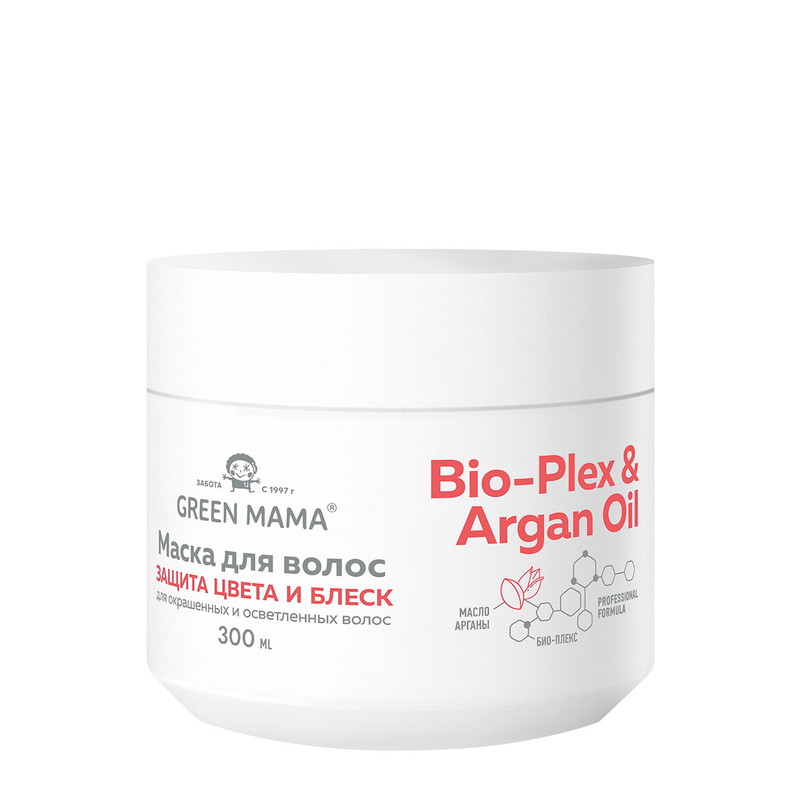 Маска для защиты цвета GREEN MAMA Bio-Plex & Argan Oil 300 мл