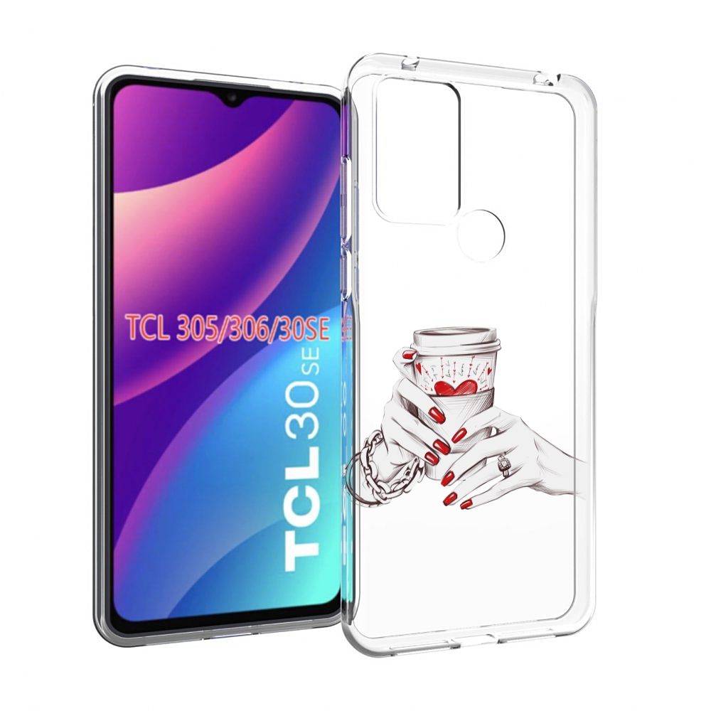 

Чехол MyPads Любовный-стакан для TCL 30SE / TCL 305 / TCL 306 / TCL 30E, Tocco