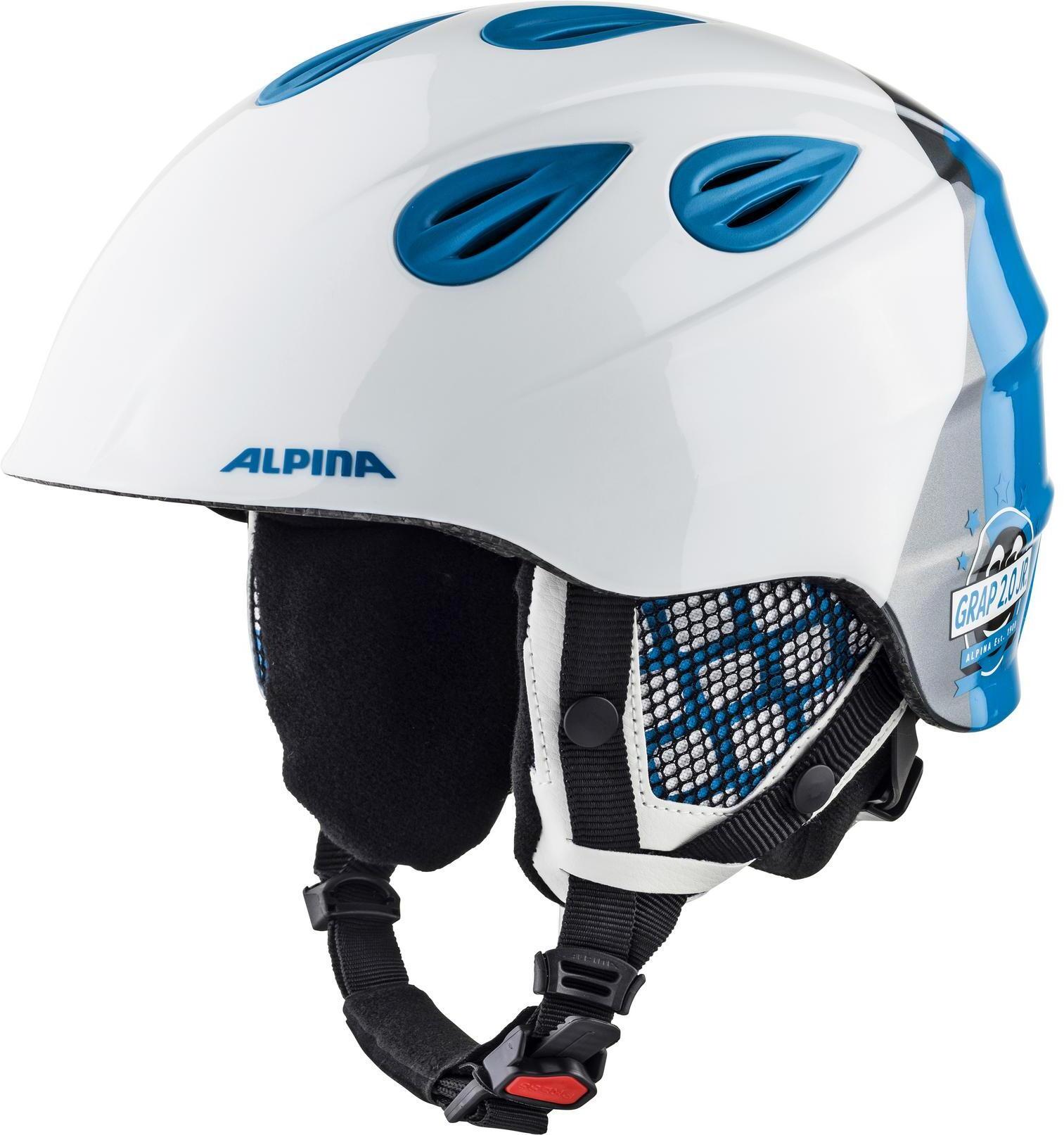 фото Горнолыжный шлем alpina grap 2.0 jr 2021, white/silver/blue, s