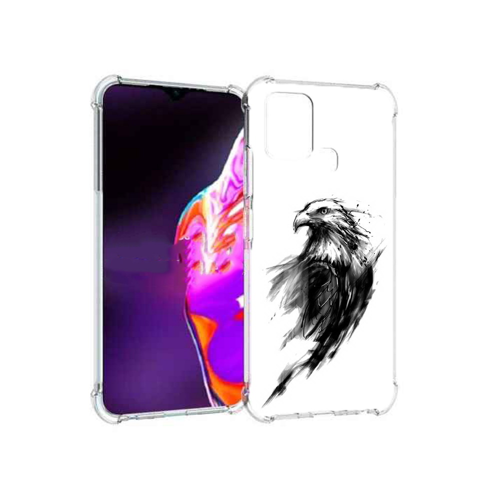 

Чехол MyPads Tocco для Infinix Hot 10s чб птица, Прозрачный, Tocco