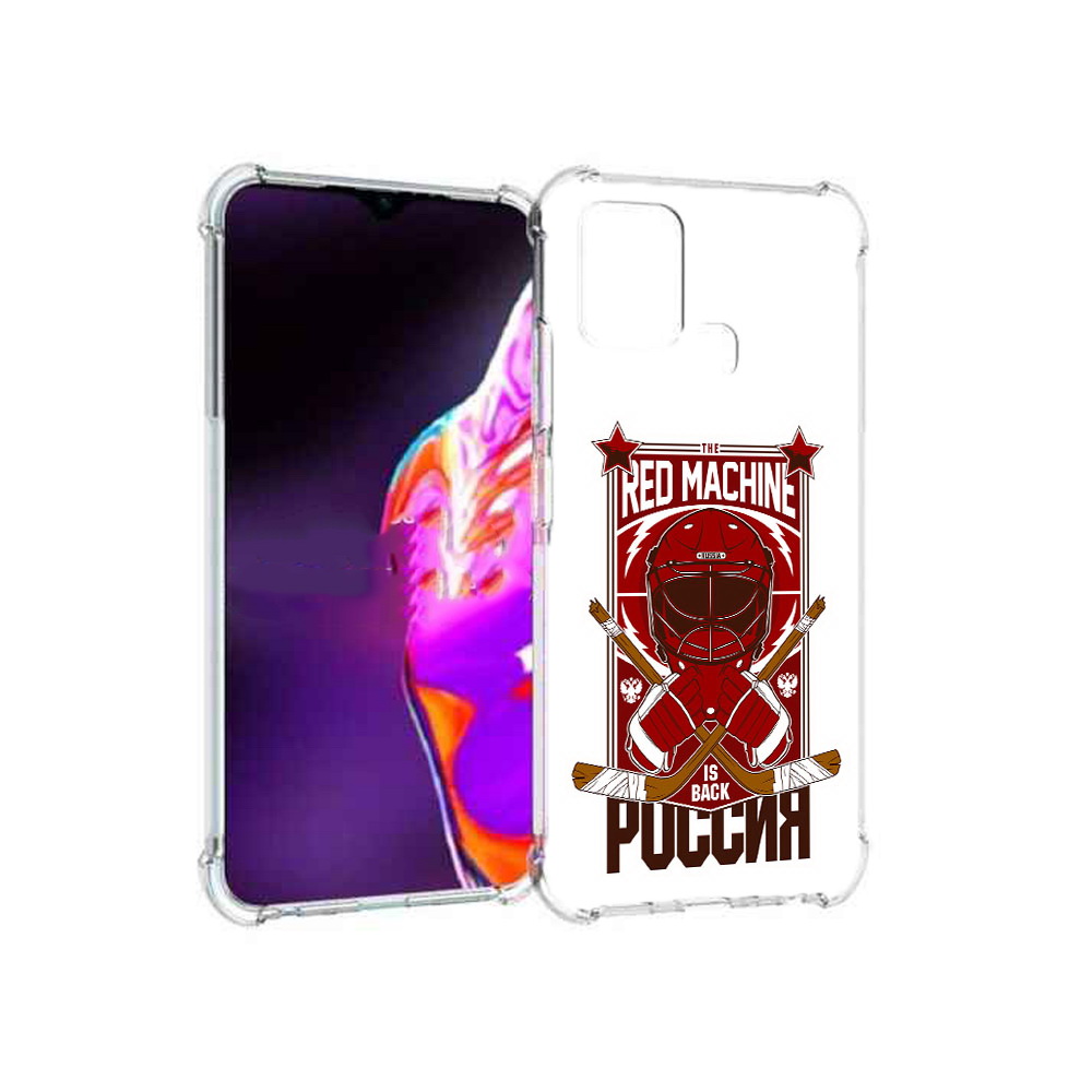 

Чехол MyPads Tocco для Infinix Hot 10s хоккей россия, Прозрачный, Tocco