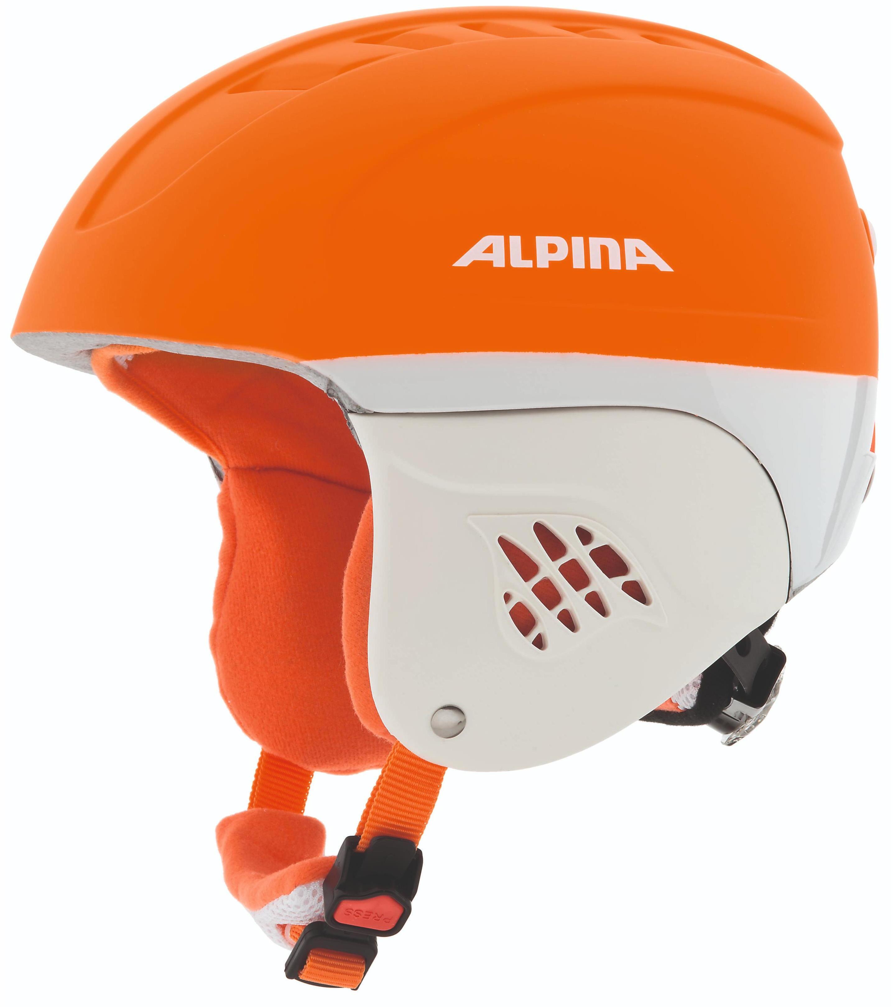 фото Горнолыжный шлем alpina junior carat l.e. 2019, orange-race matt, xs