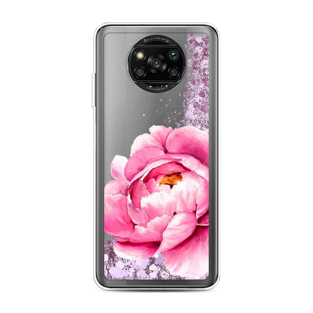 

Жидкий чехол с блестками "Прекрасный пион" на Xiaomi Poco X3 Pro, 310694-1