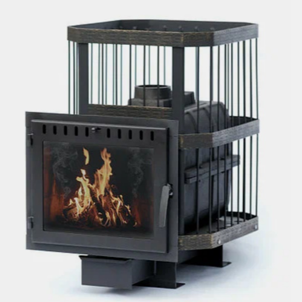 

Печь банная НМК Сибирь - 18 чугунная дверка универсальная сетка пруток