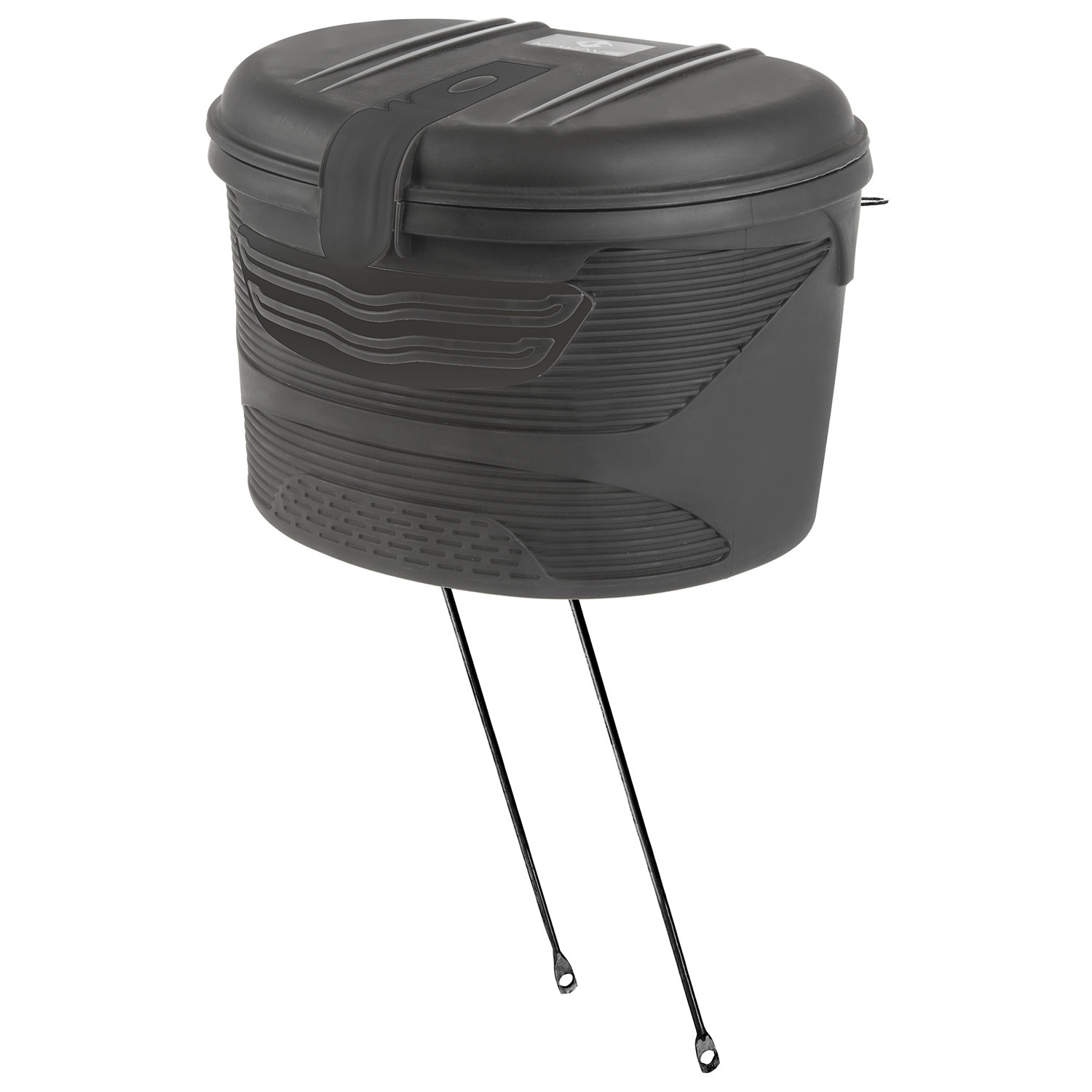 

Велосумка- бокс на перед. объем 17л пластик пыле-влагозащитная 23*26*33см, с замком/2 клю