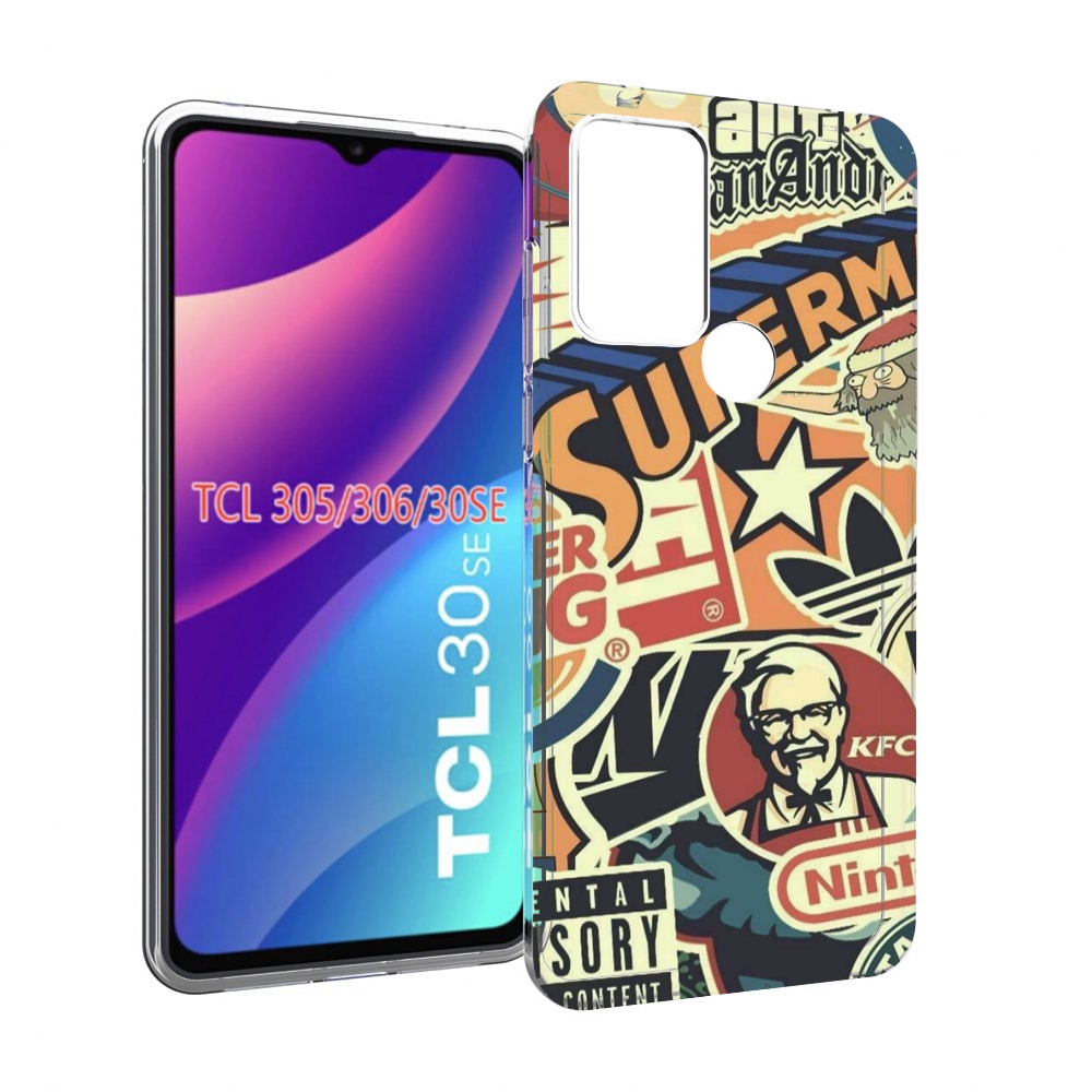 

Чехол MyPads Лейблы-на-постере для TCL 30SE / TCL 305 / TCL 306 / TCL 30E, Tocco