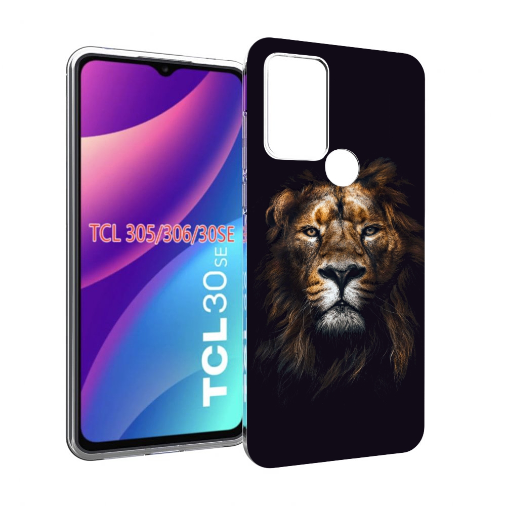 

Чехол MyPads Лев-в-тени мужской для TCL 30SE/305/306/30E, Tocco