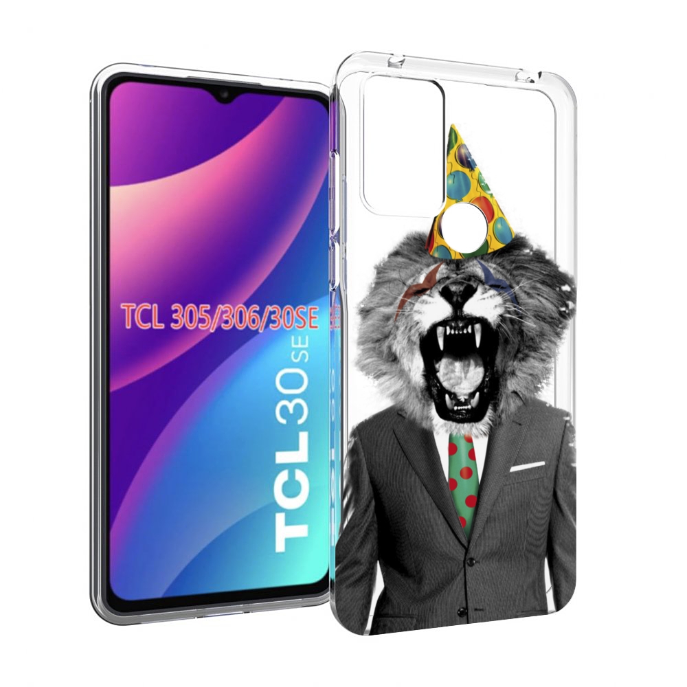 

Чехол MyPads Лев в галстуке для TCL 30SE / TCL 305 / TCL 306 / TCL 30E, Tocco