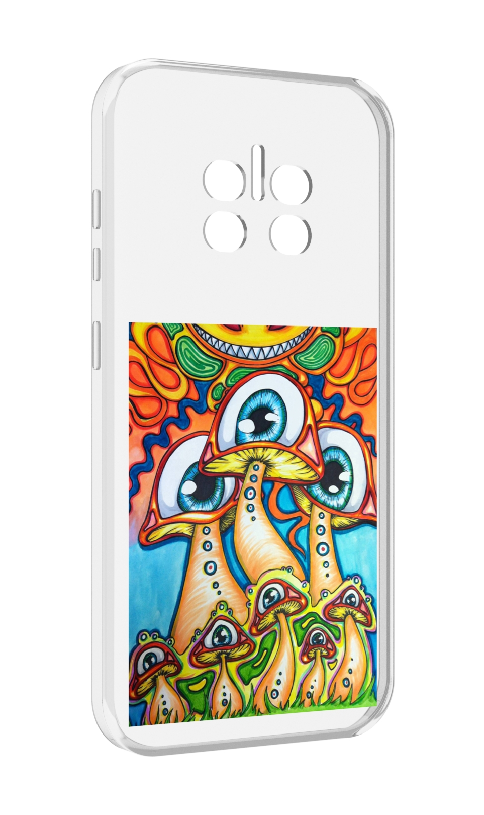 

Чехол MyPads грибы с глазами для Doogee V11, Прозрачный, Tocco