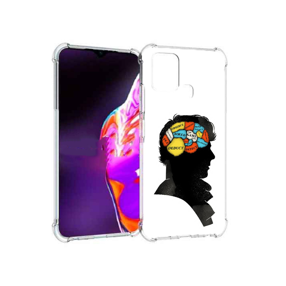 

Чехол MyPads Tocco для Infinix Hot 10s темный рисунок, Прозрачный, Tocco