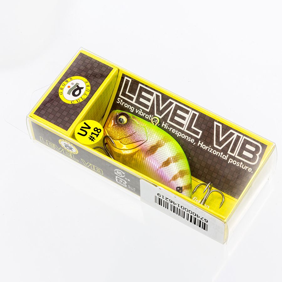 

Раттлин Grows Culture Level Vib 54 uv18 54 мм 12.5 гр тонущий, Разноцветный, Level Vib 54