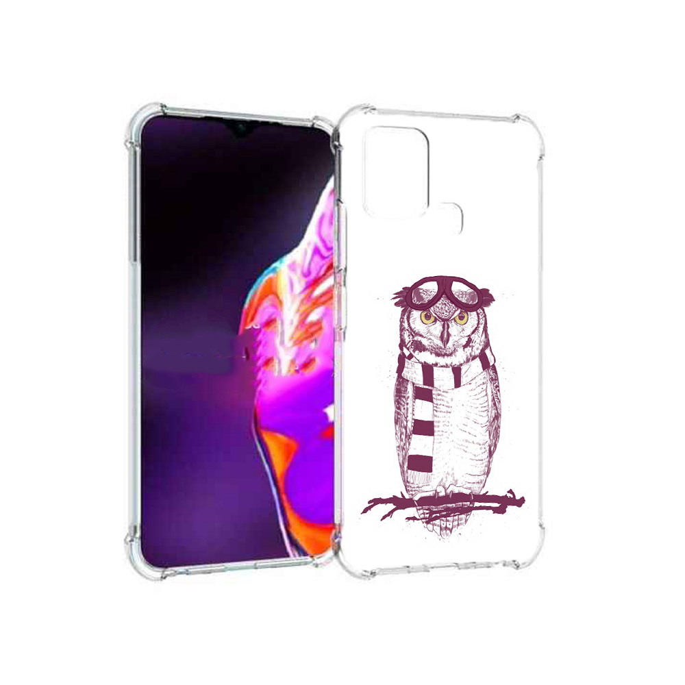 

Чехол MyPads Tocco для Infinix Hot 10s сова-летчик, Прозрачный, Tocco