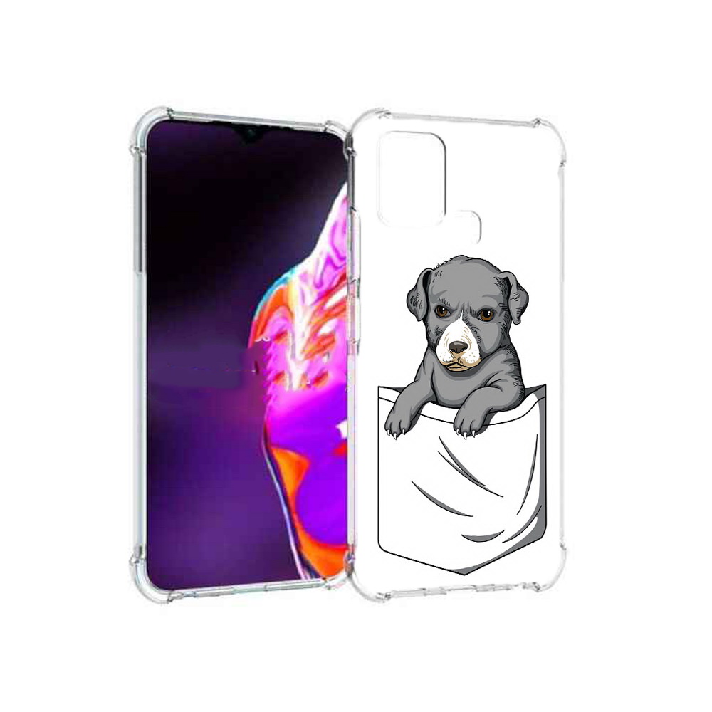 

Чехол MyPads Tocco для Infinix Hot 10s собачка в кармане, Прозрачный, Tocco