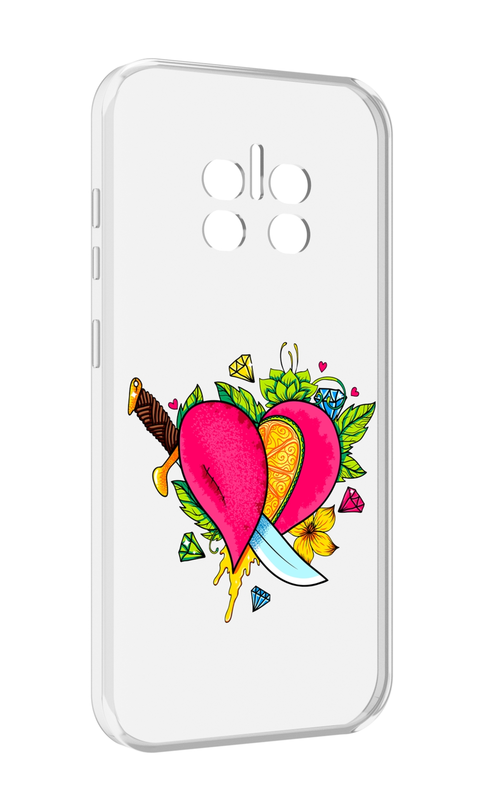 

Чехол MyPads Фруктовое сердце для Doogee V11, Прозрачный, Tocco