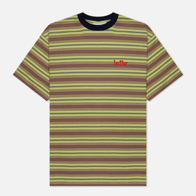 

Футболка мужская Butter Goods Cliff Stripe желтая S, Cliff Stripe