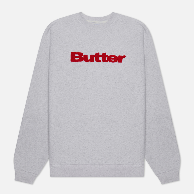 

Свитшот мужской Butter Goods Chenille Logo Crew Neck серый S, Chenille Logo Crew Neck