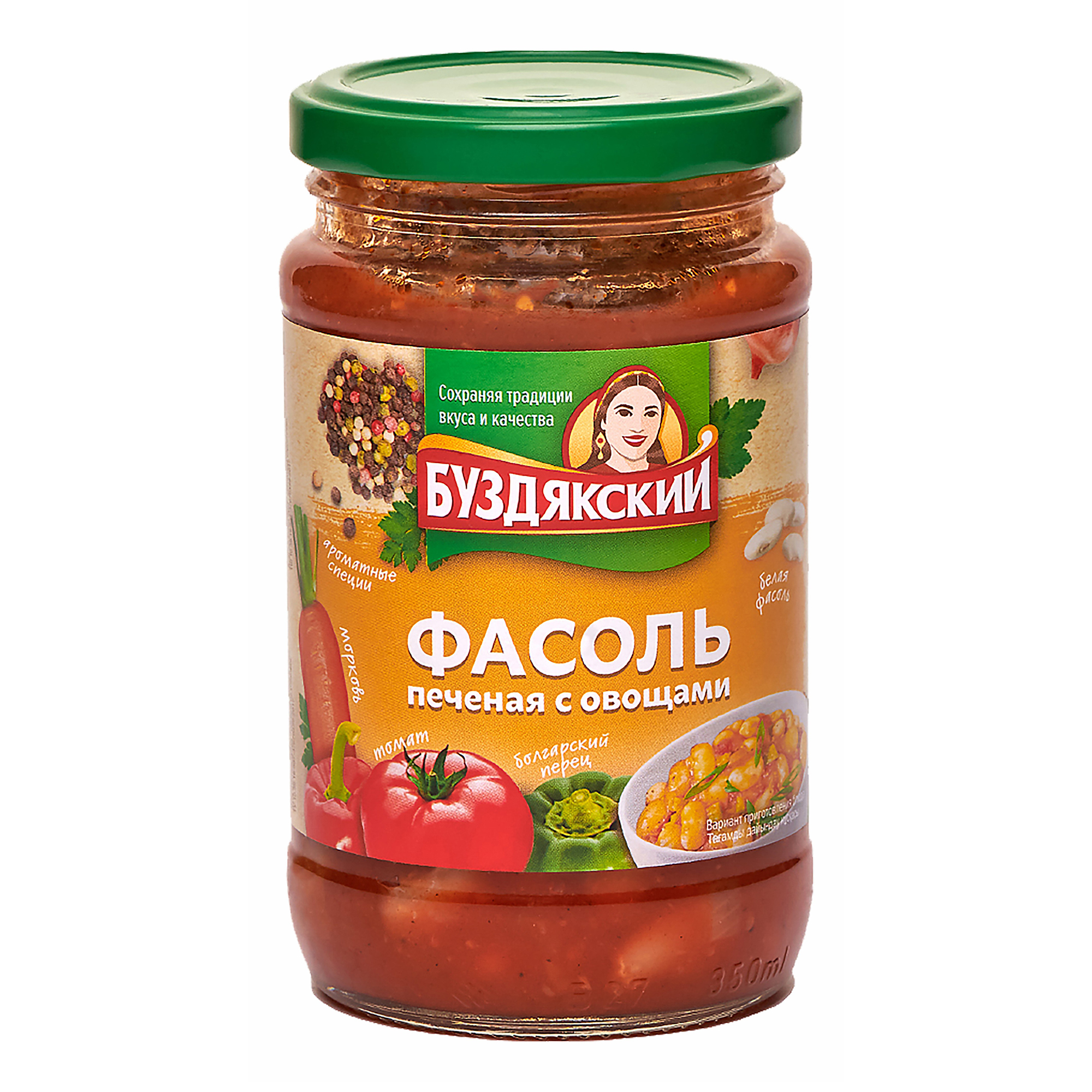 

Фасоль Буздякский печеная с овощами 350 г