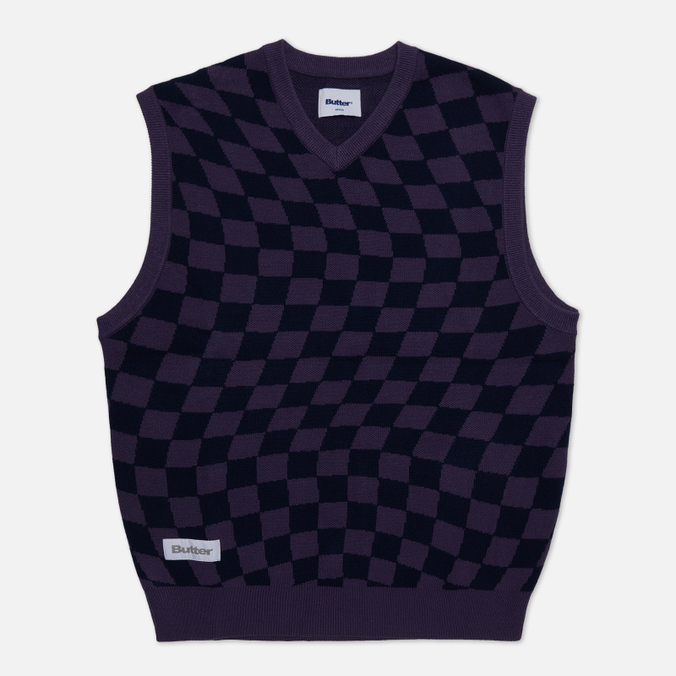 

Жилет мужской Butter Goods Checker Knit фиолетовый S, Checker Knit