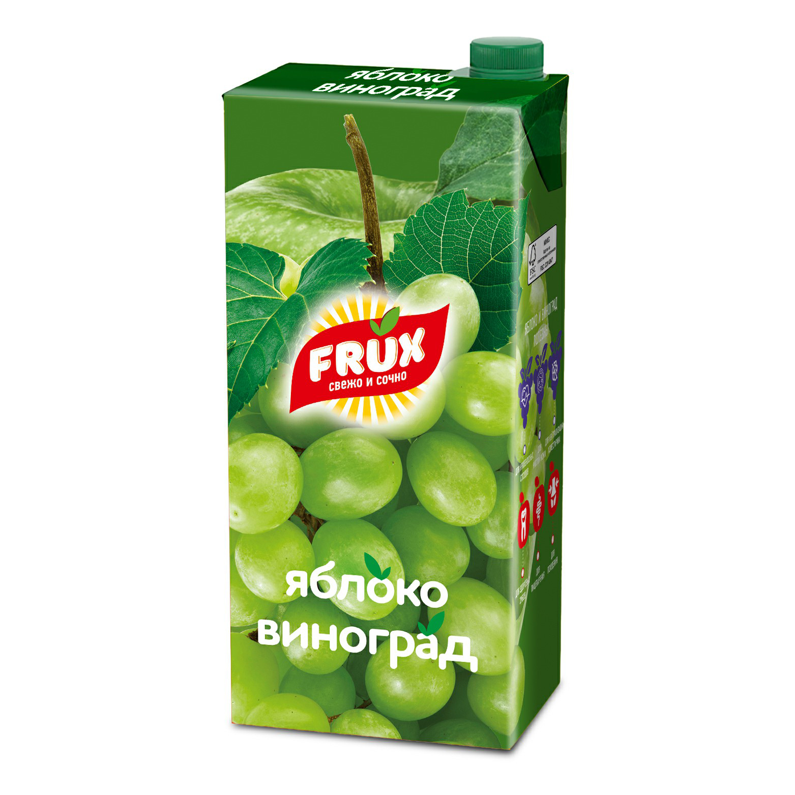 

Сок Frux яблоко-виноград 1 л