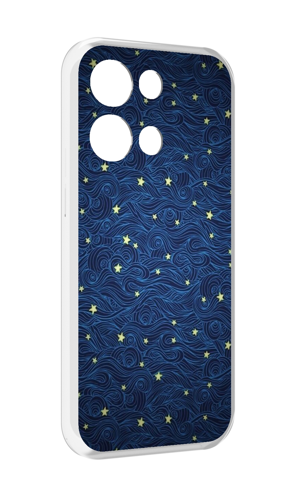 

Чехол MyPads волны с звездами акварель для OPPO Reno8 Pro, Прозрачный, Tocco