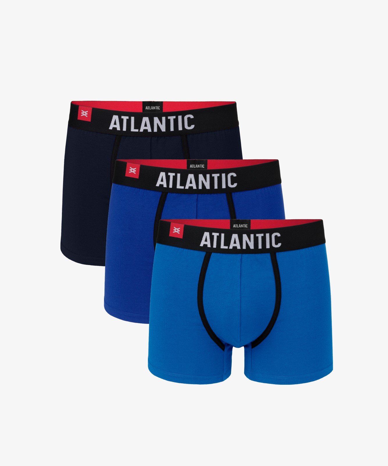 

Комплект трусов мужских АTLANTIC 3SMH-002 синих S, 3SMH-002