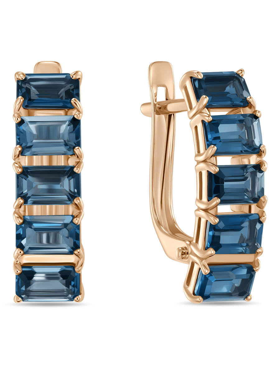 

Серьги из золота MIUZ Diamonds E2020-097627-LB1, топаз, E2020-097627-LB1