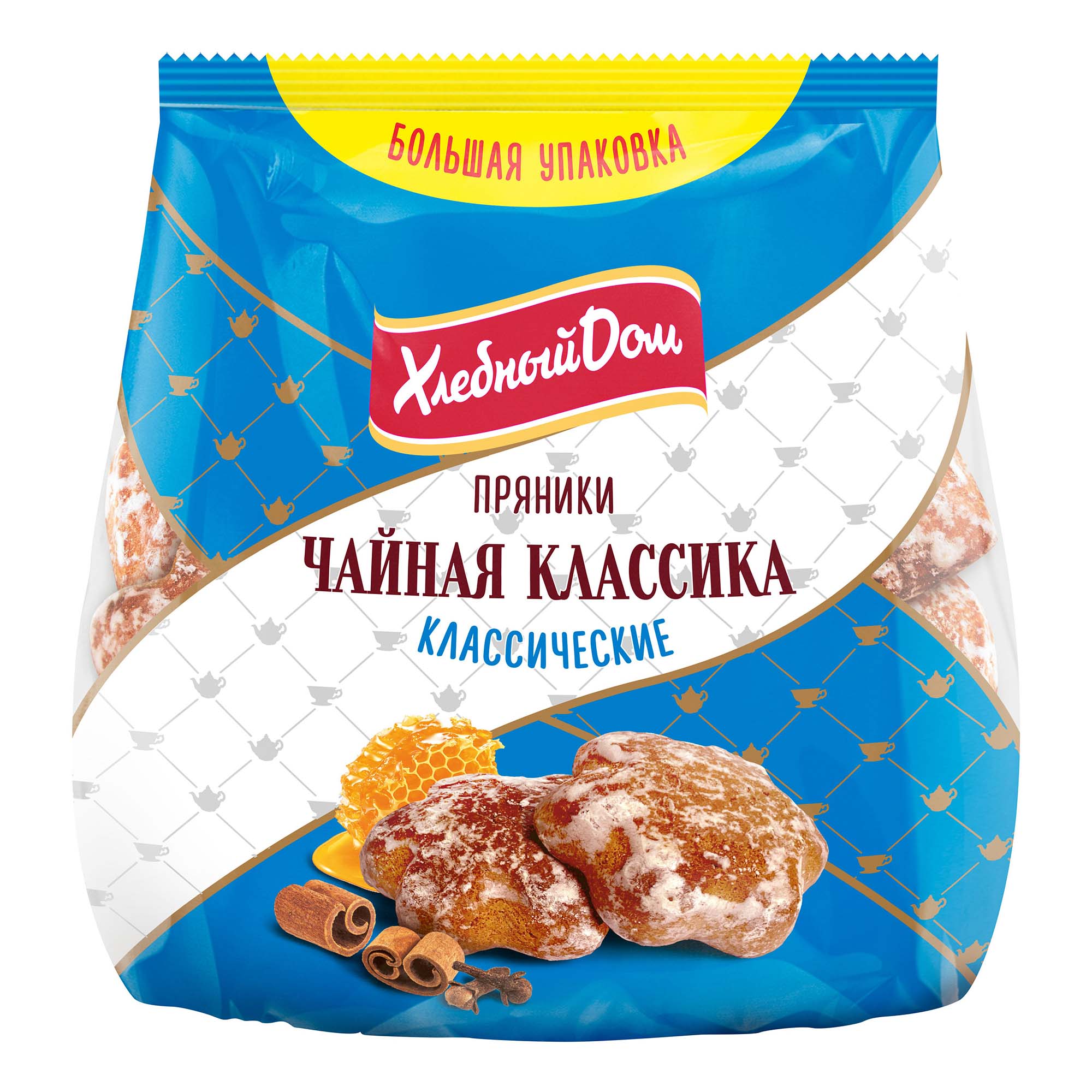 Пряники Хлебный Дом Чайная классика Классические с ароматом меда и пряностями 500 г