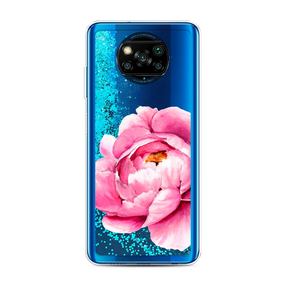 

Жидкий чехол с блестками "Прекрасный пион" на Xiaomi Poco X3 NFC, 39293-1