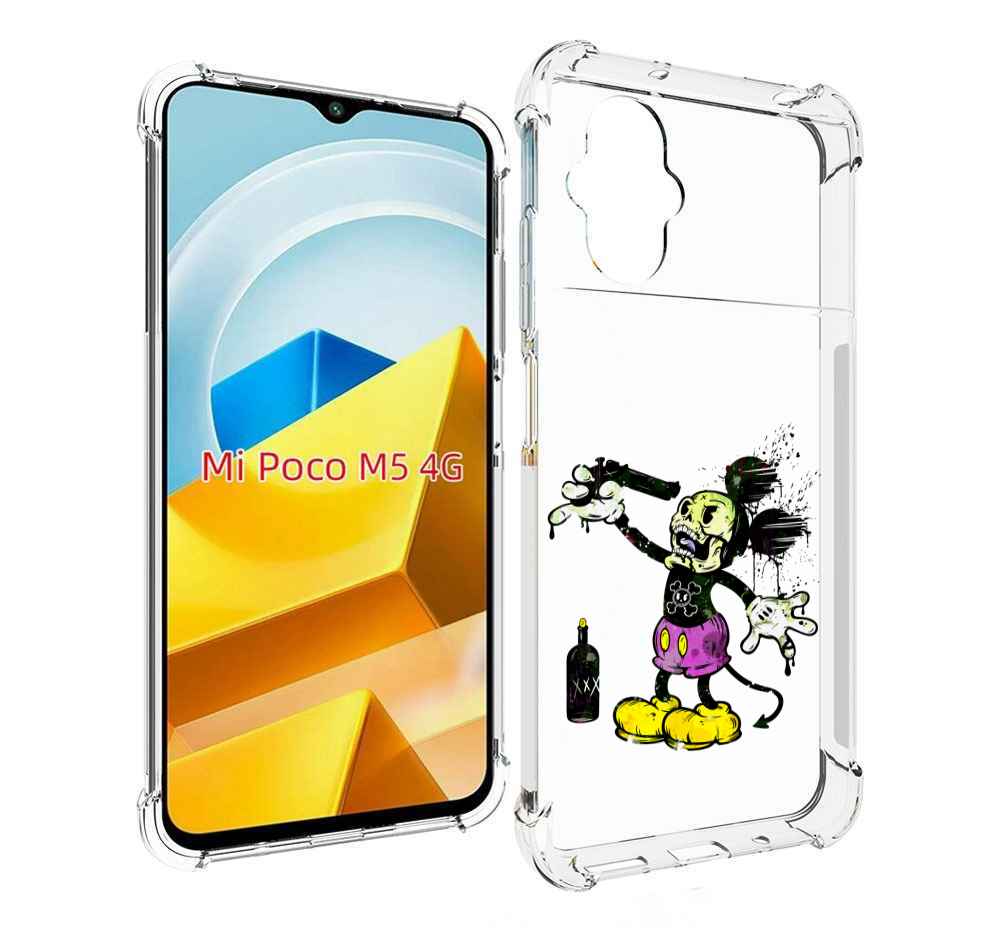 

Чехол Mypads Драг Микки Для Poco M5 Противоударный, Прозрачный, Tocco