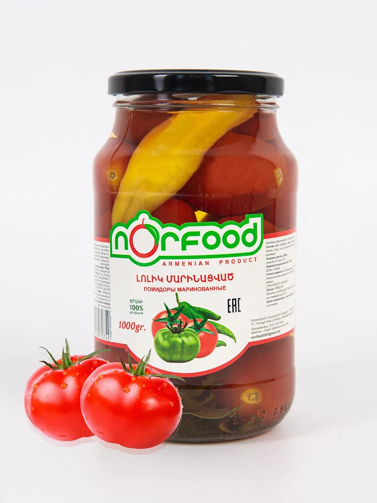

Консервы овощные Norfood Помидоры маринованные, 1 л