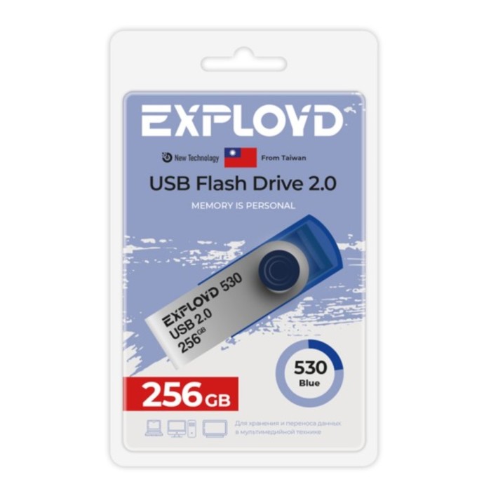

Флешка Exployd mini 256 Гб Blue