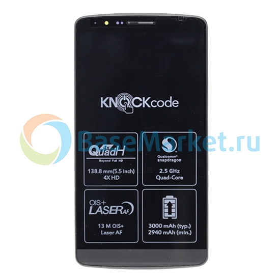 

Дисплей BaseMarket для LG D850 Optimus G3 модуль в сборе с тачскрином (серый)