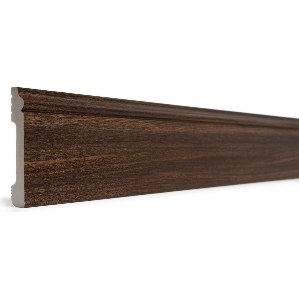 

Напольный плинтус Decor-Dizayn ударопрочный, влагостойкий, темный орех, 79х13х2400 мм 005-, Коричневый
