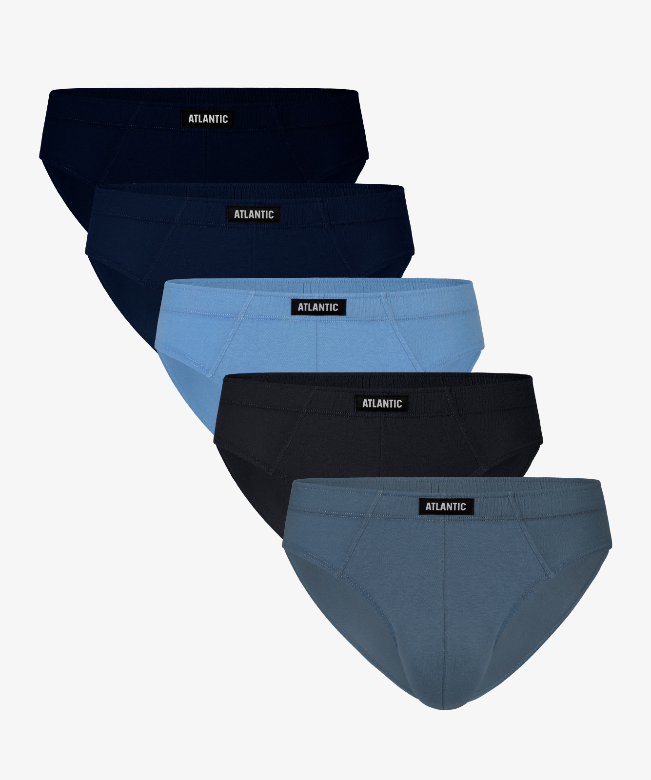 

Комплект трусов мужских АTLANTIC 5SMP-002 синих; голубых; серых L, 5SMP-002