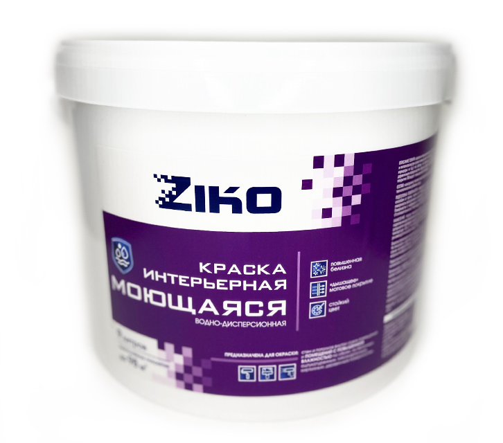 

Краска моющаяся интерьерная База А ZIKO 14кг *1/44