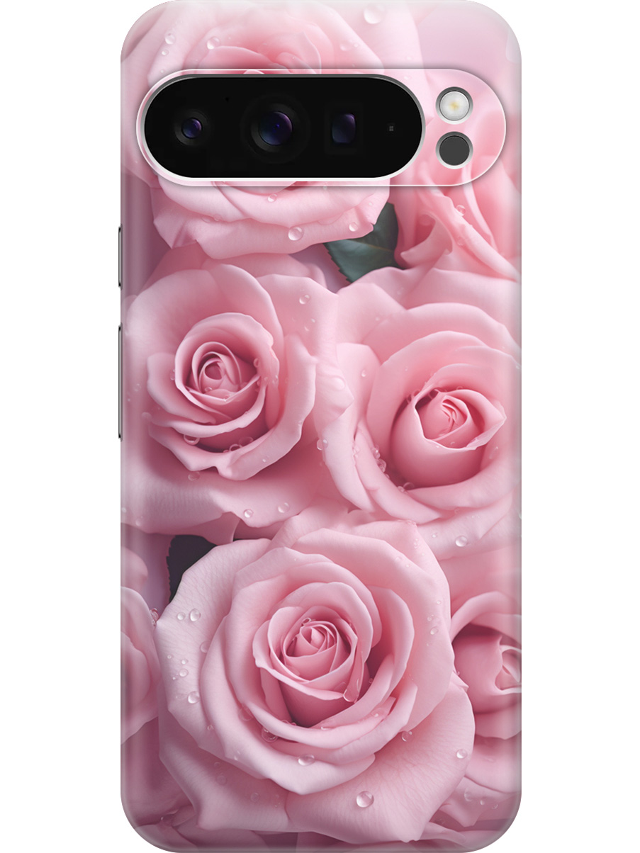 

Силиконовый чехол на Google Pixel 9 pro с принтом "Букет роз", Прозрачный;розовый, 784810322
