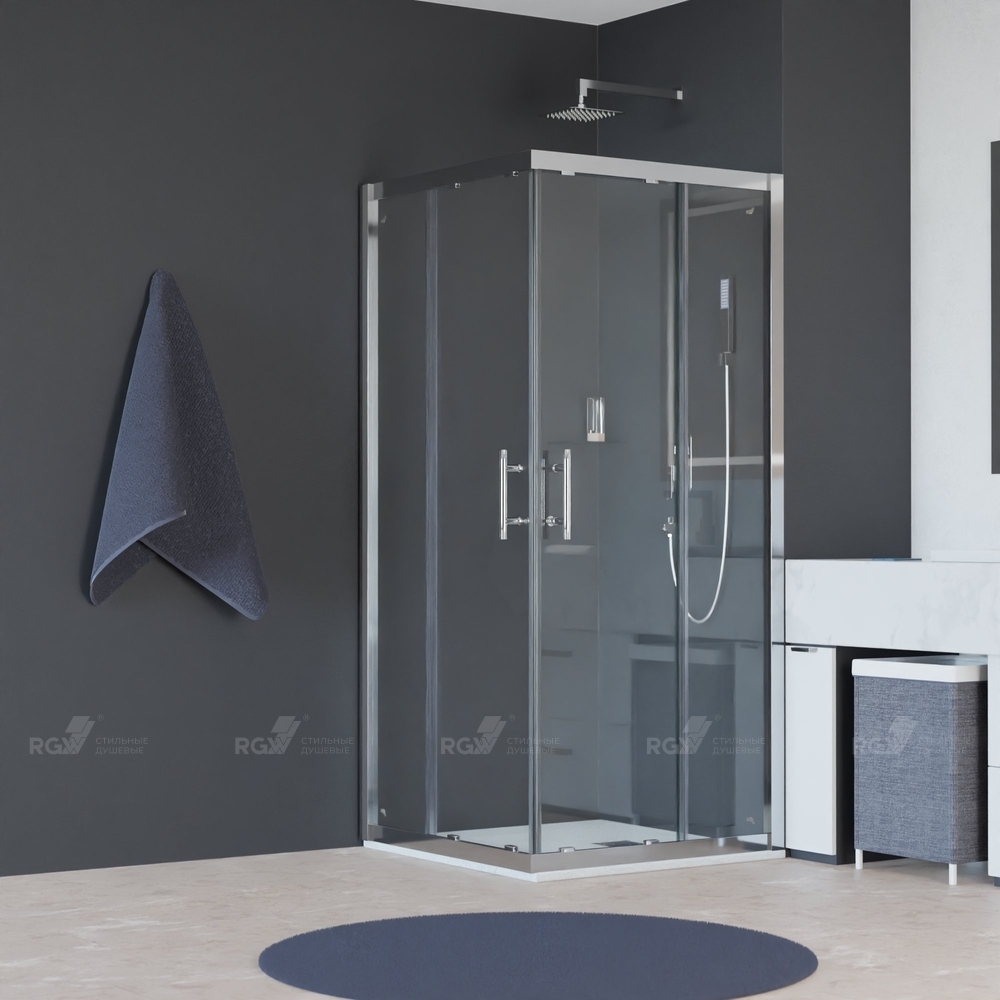 

RGW Душевой уголок RGW Hotel HO-31 90x90x195 профиль хром, стекло чистое