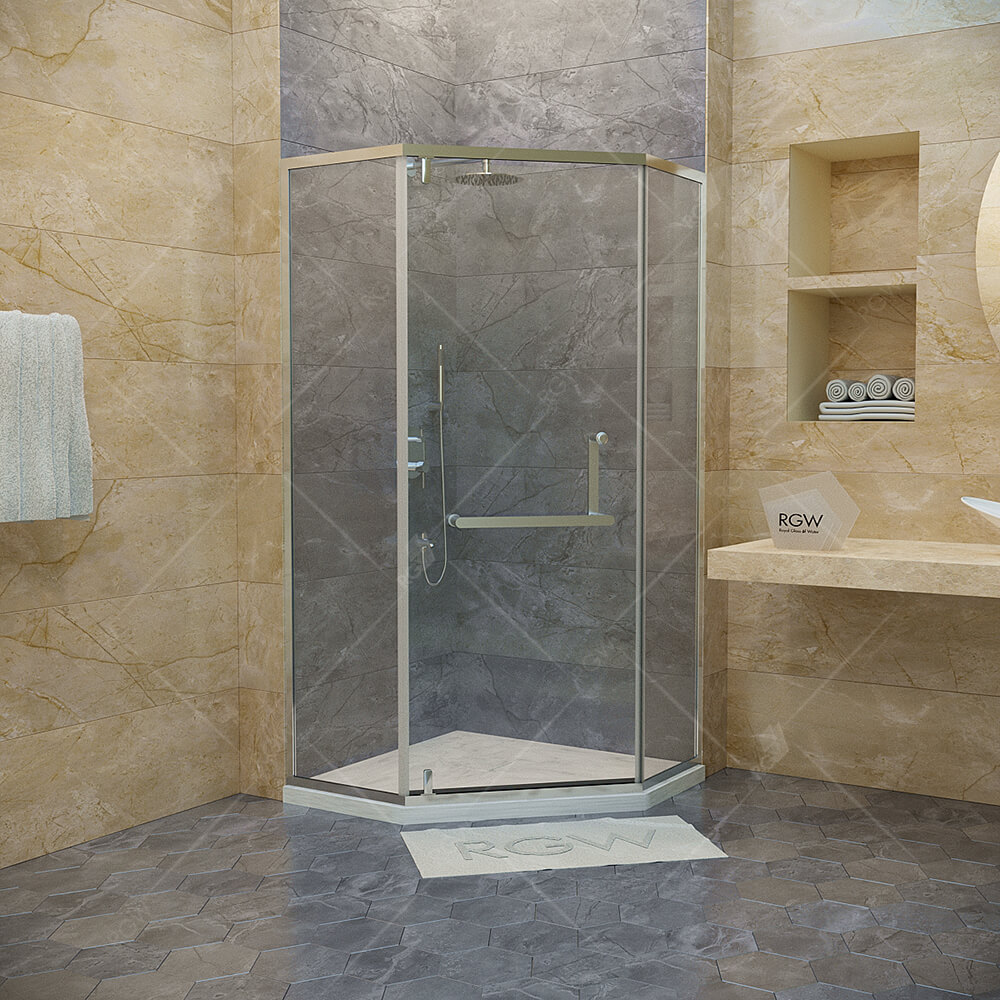 

RGW Душевой уголок RGW Hotel HO-084 90x90x195 профиль хром, стекло матовое-сатинат