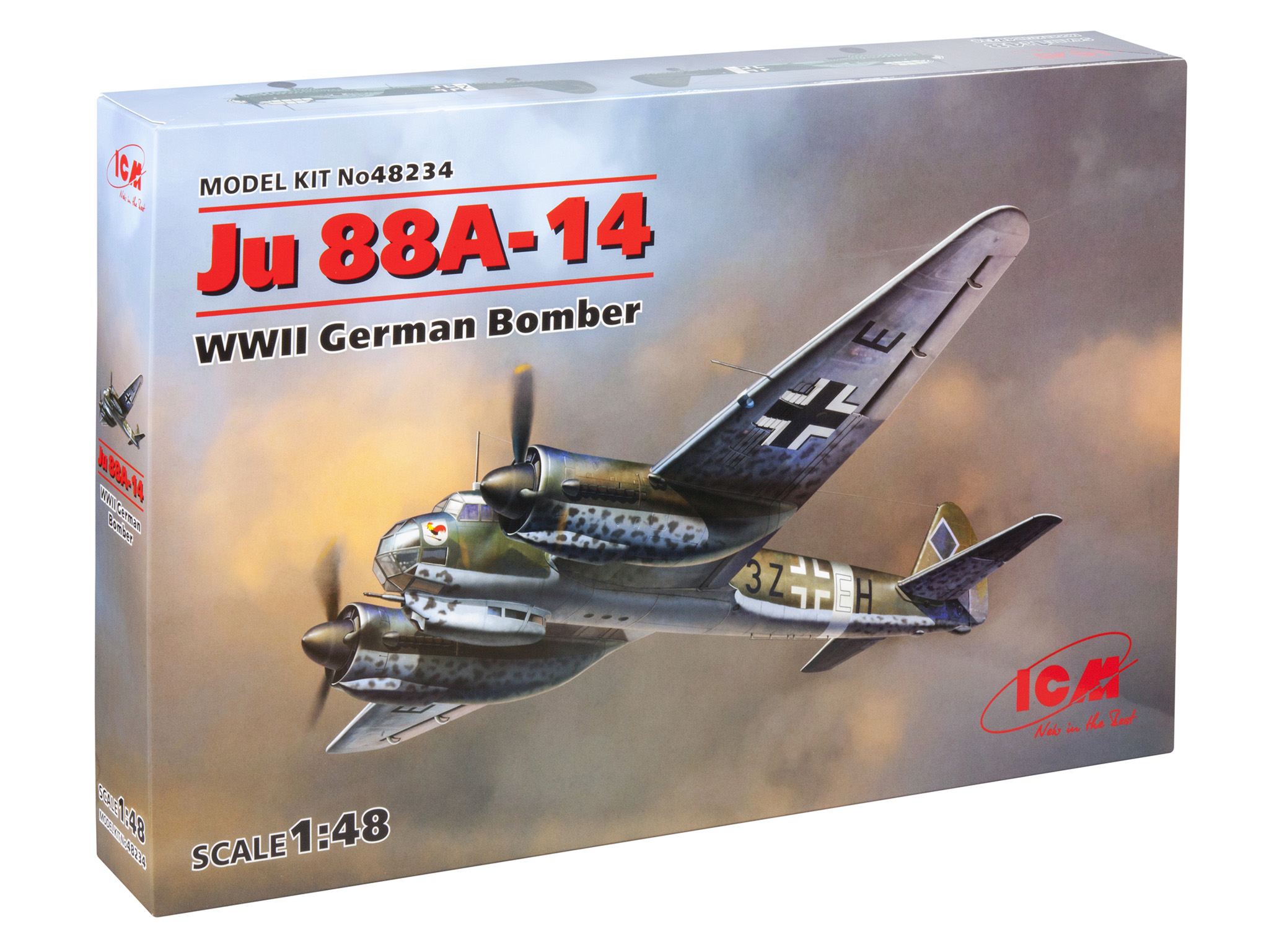 

Сборная модель ICM 1/48 Германский бомбардировщик Ju 88A-14 48234