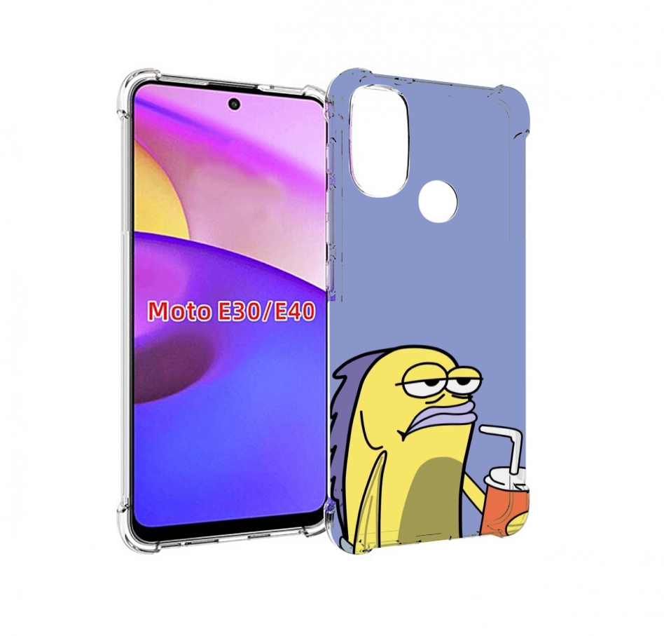 

Чехол бампер MyPads грусная-рыба-из-спанч-боба для Motorola Moto, Прозрачный, Tocco