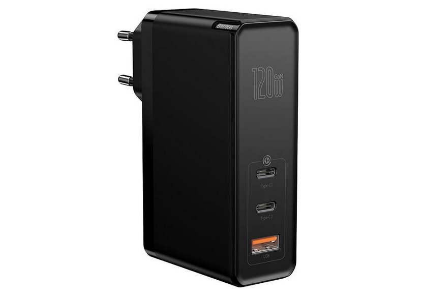 фото Зарядное устройство baseus gan2 pro quick charger 2c+u 120w eu - черное (ccgan-j01)