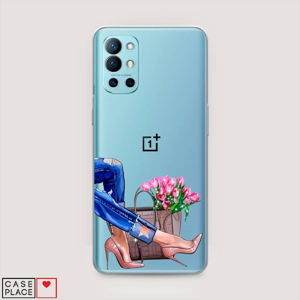 

Чехол Awog на OnePlus 9R / ВанПлас 9R "Каблучки", Голубой;коричневый;розовый, 151650-7