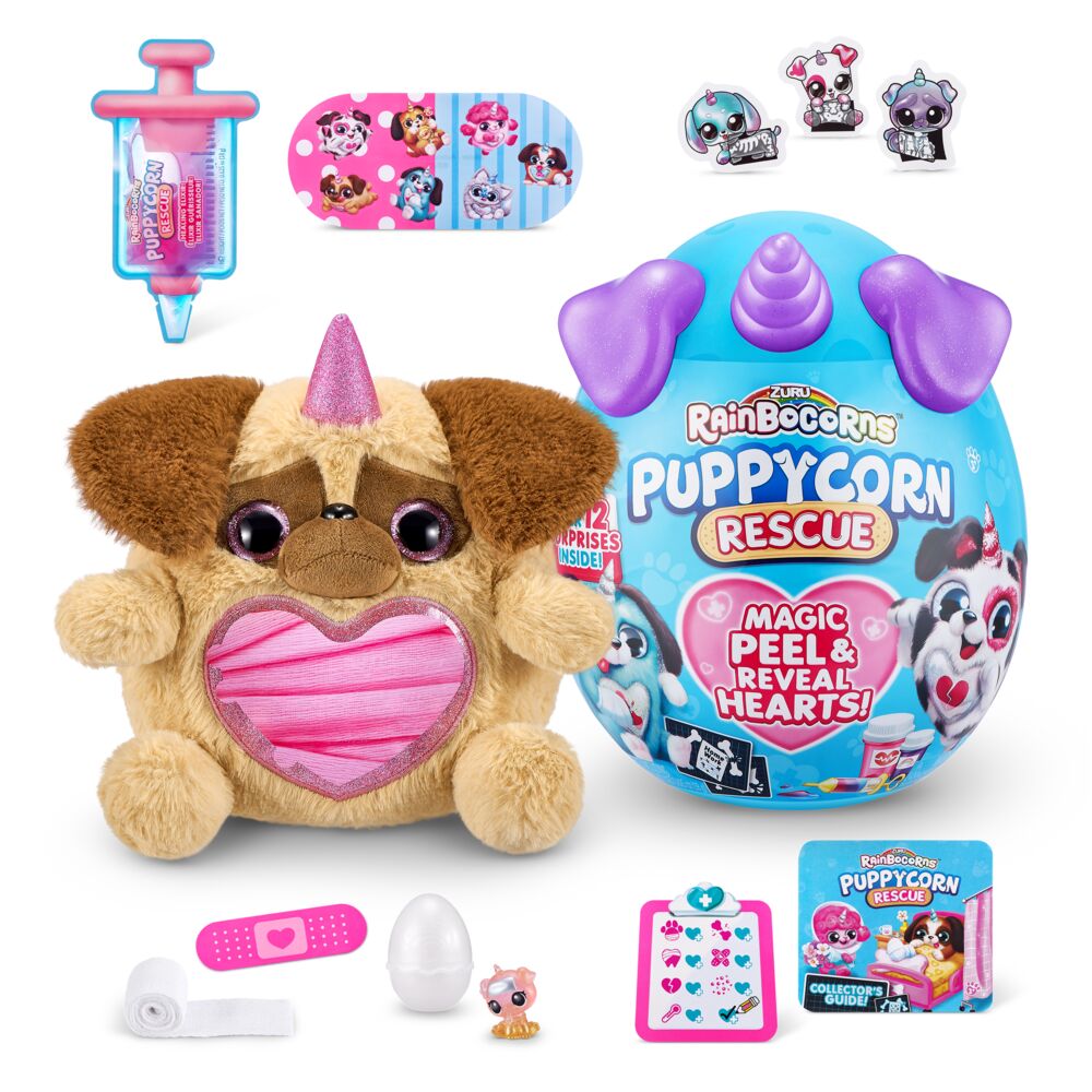 Игровой набор ZURU Rainbocorns, Puppycorn Rescue, сюрприз в яйце, 9261 игровой набор zuru rainbocorns kittycorn surprise сюрпризы в яйце голубые ушки и рог