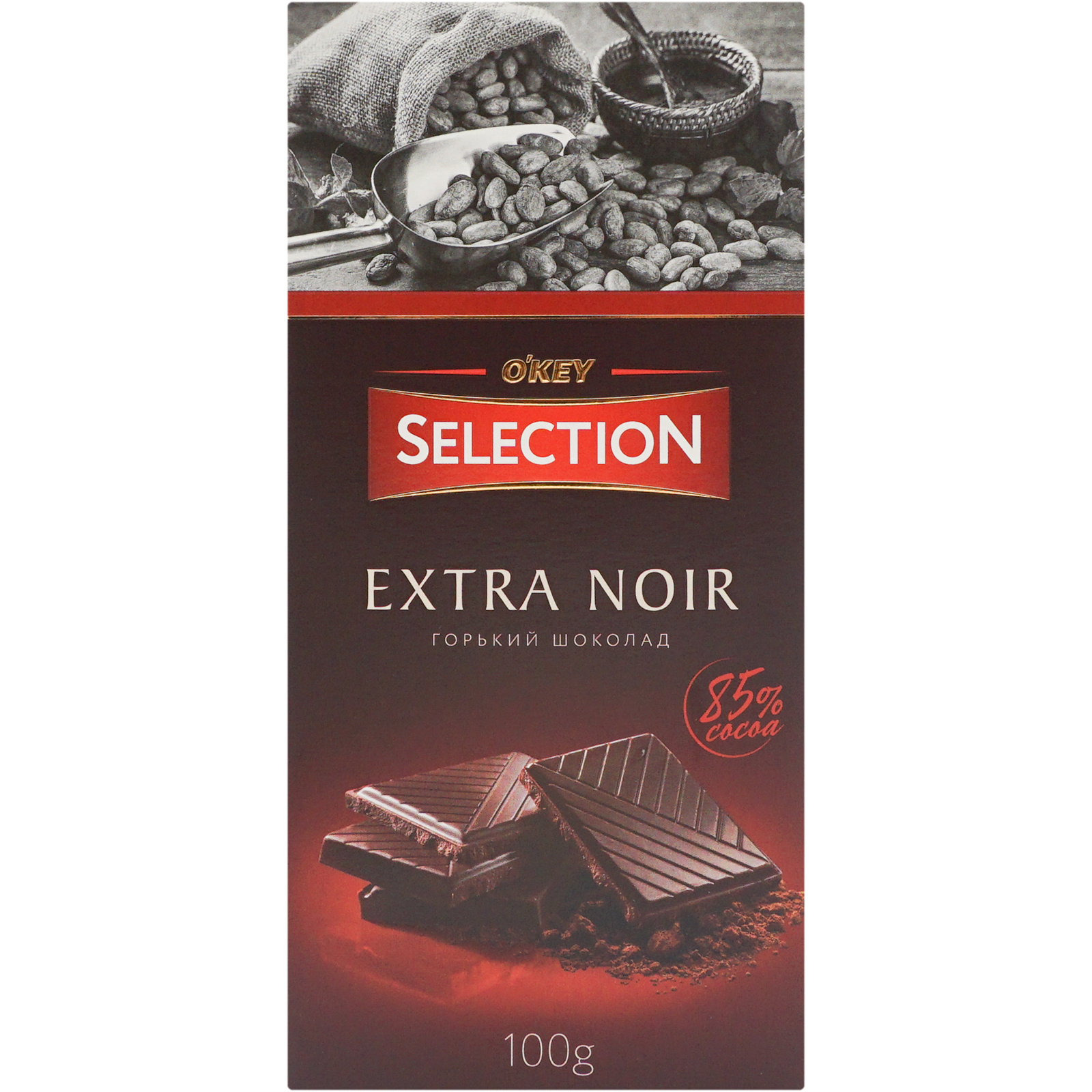 

Плитка Selection of О'кей горький шоколад 85% 100 г